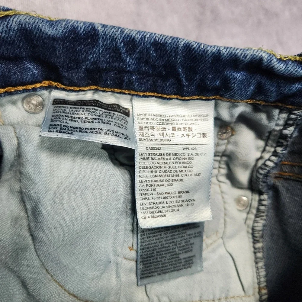 Levis‎ 569 Tapered Leg Altered Mens Jeans 38x30 Medium Wash Denim Zipper Fly